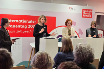 Diskussionspanel beim Event FES x AWO zum Frauentag.